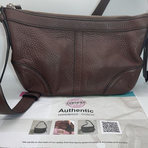 Coach East West Hobo F12321 Brown Leather Bag - Picture 1 of 16